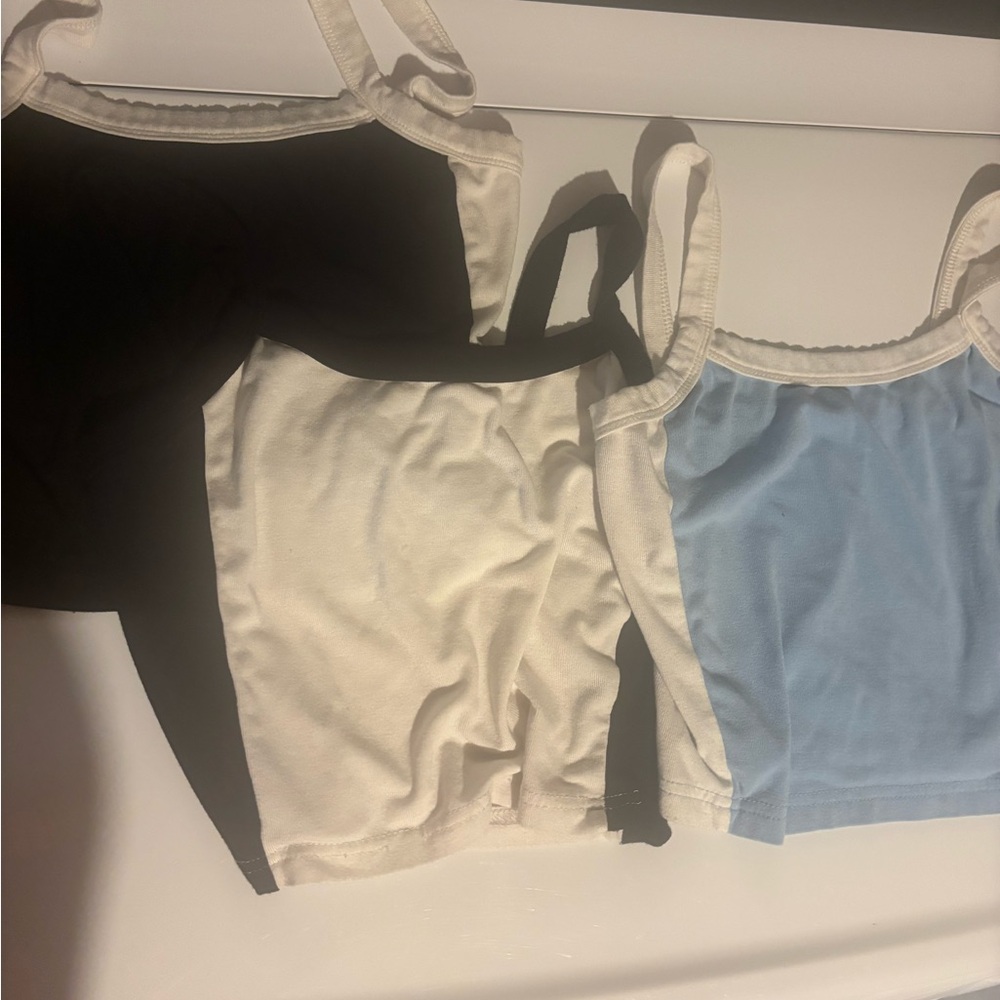 SHEIN Black, White, and Blue Tank Tops